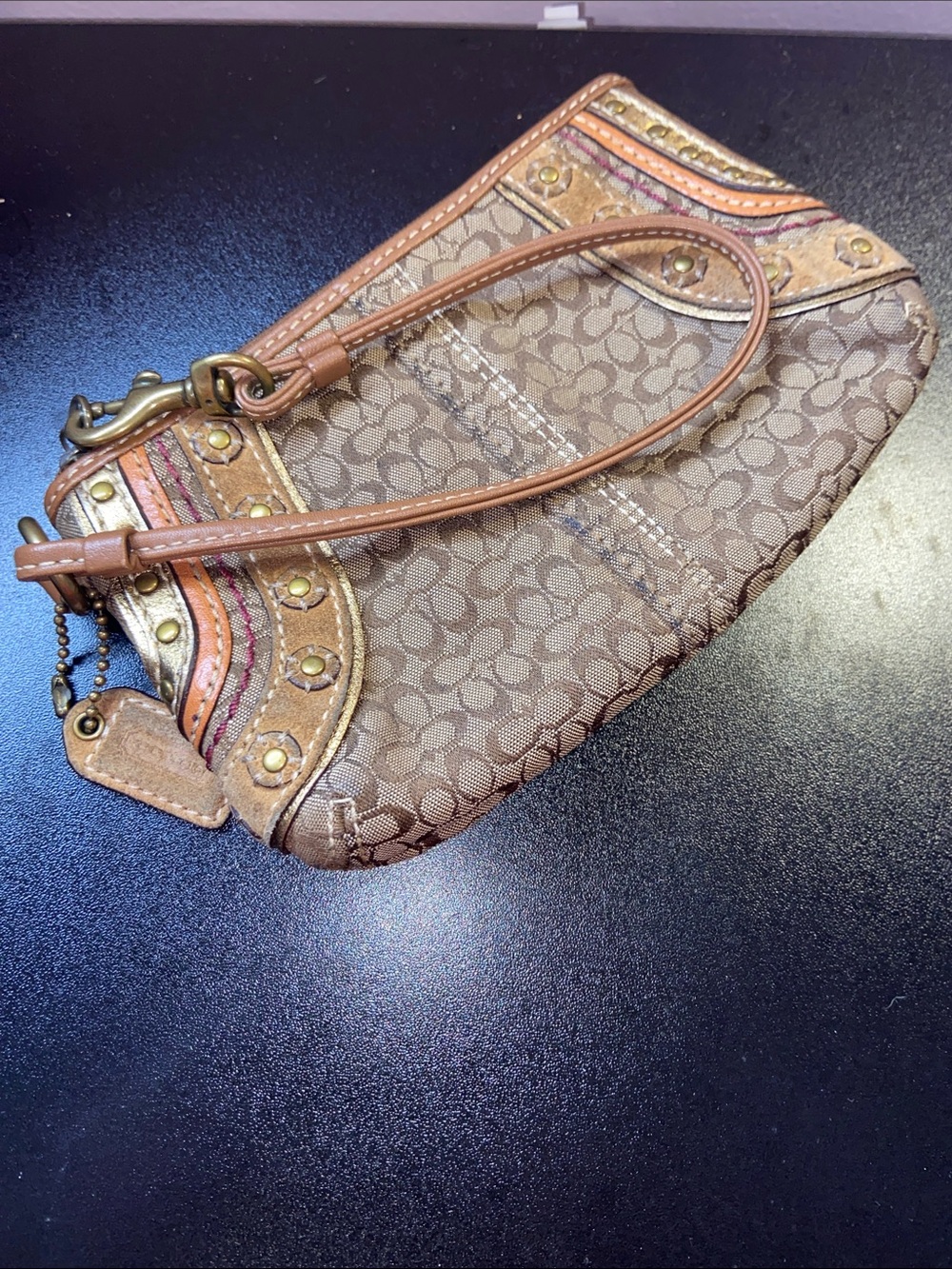 Coach Y2K Signature Studded Soho Wristlet EUC